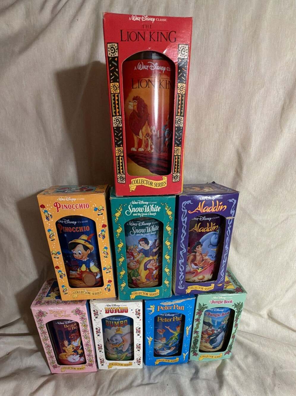 Vintage 1994 Disney Classic Collector Series Cups Complete Set of 8